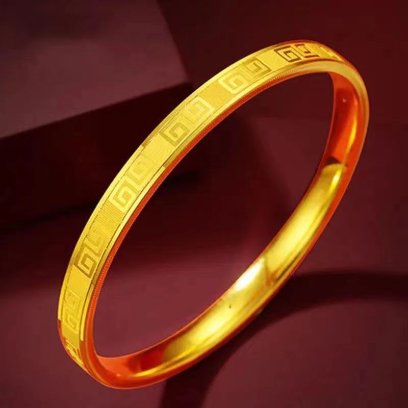 Wholesale Vietnamese alluvial gold back pattern Bracelet